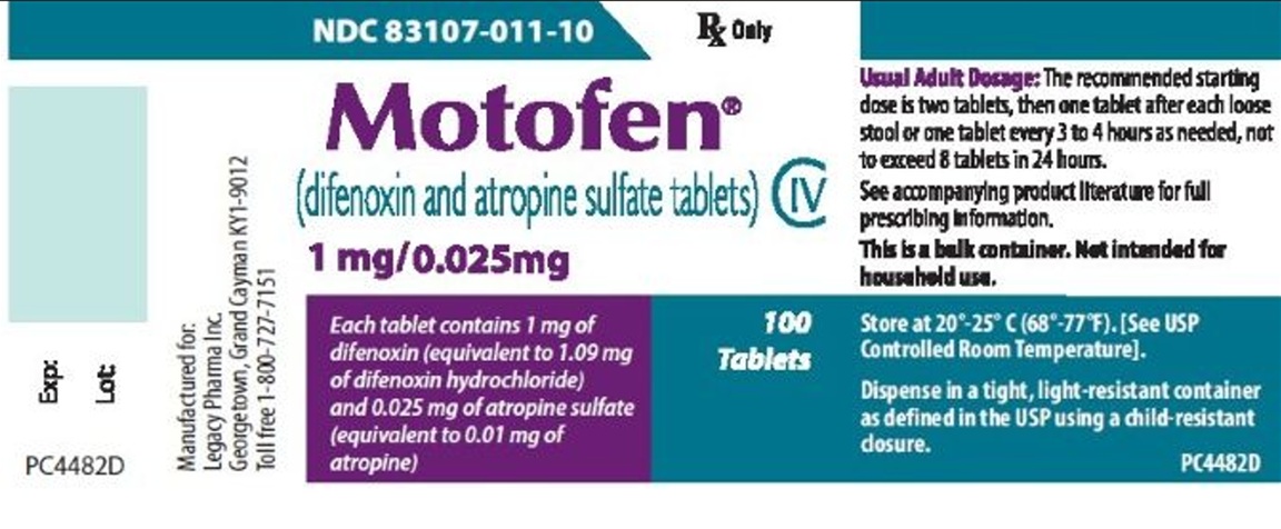 100 Count Bottle Label