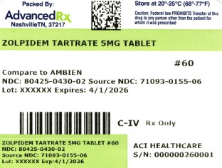 Zolpidem Tartrate 5mg #60