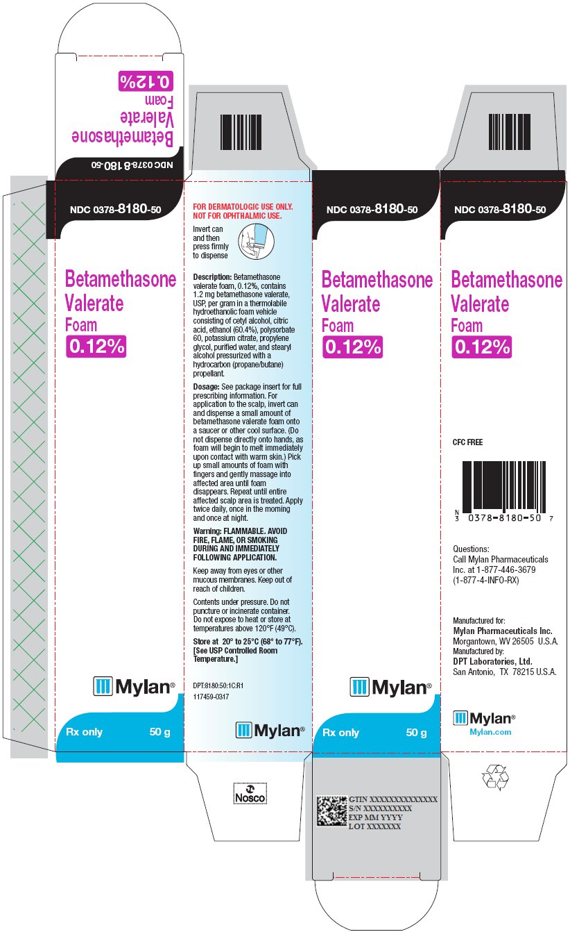 Betamethasone Valerate Foam 0.12% Carton Label