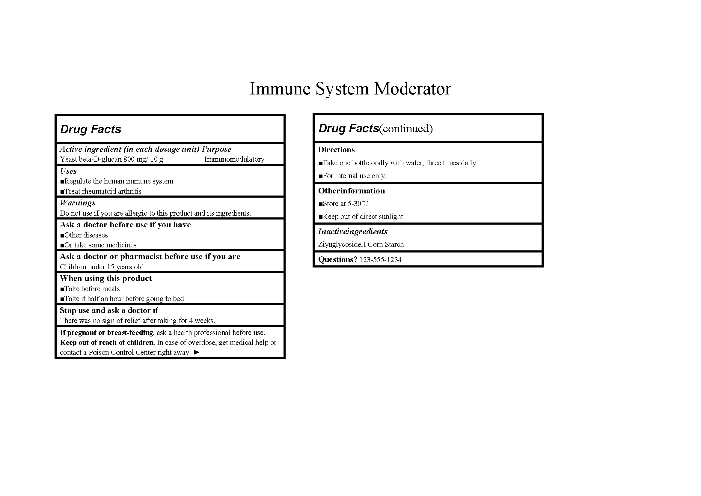 Immune System Moderator 84611-101-01