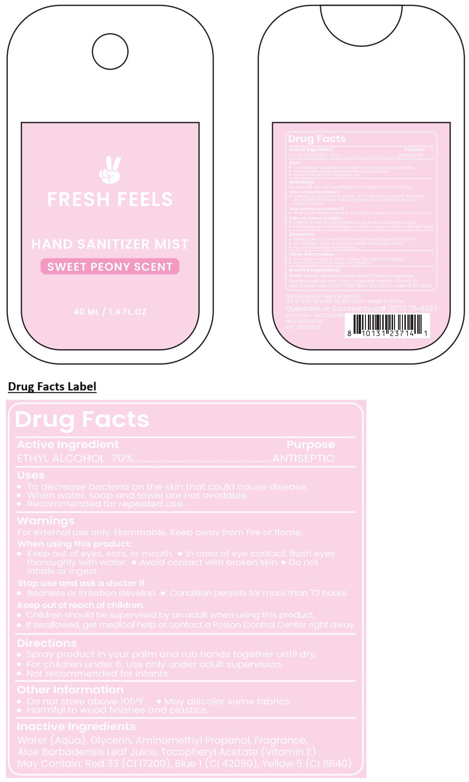 HAND SANITIZER MIST SWEET PEONY