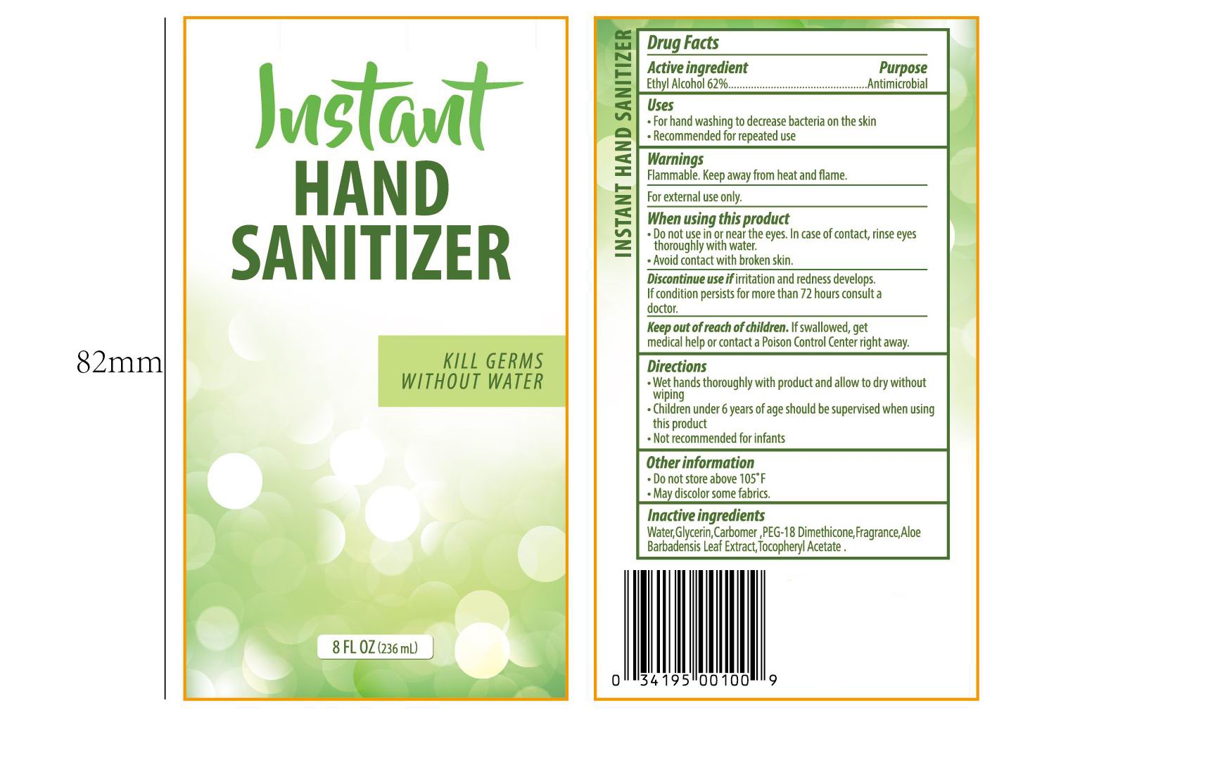 image of hand sanitizer 236ml