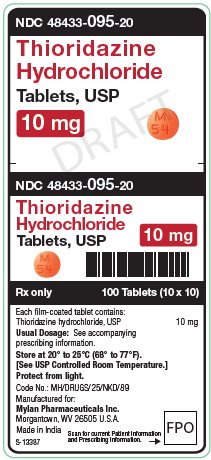 Thioridazine Hydrochloride 10 mg Tablets, USP Unit Carton Label