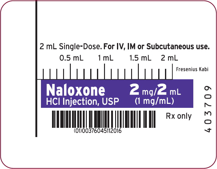 PACKAGE LABEL - PRINCIPAL DISPLAY – Naloxone 2 mL Syringe Label
