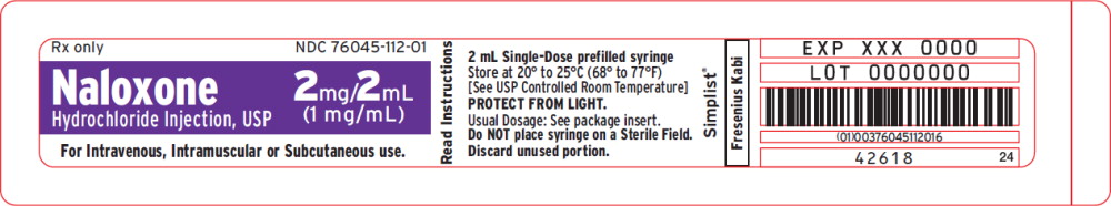 PACKAGE LABEL - PRINCIPAL DISPLAY – Naloxone 2 mL Print Mat Label
