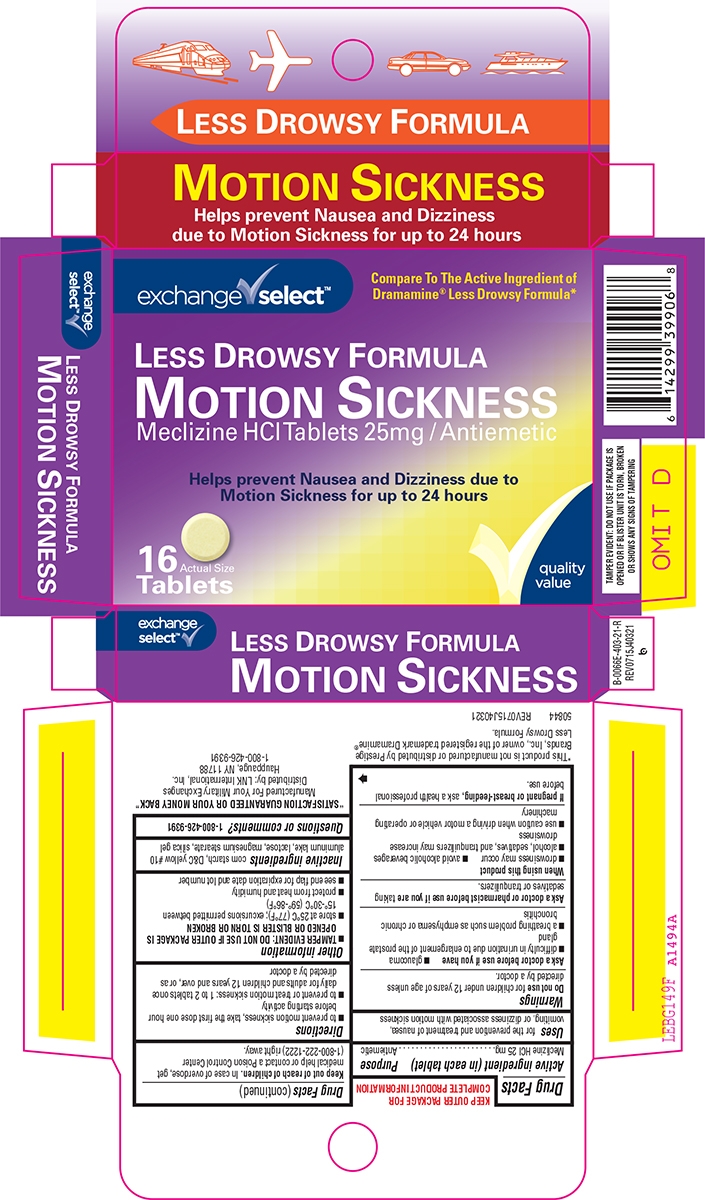 MOTION SICKNESS meclizine hcl tablet