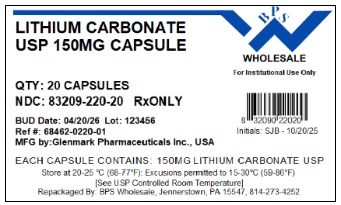 Lithium Carb 150mg - 20