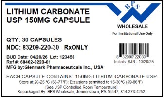 Lithium Carb 150mg -30