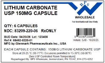 Lithium Carb 150mg - 6