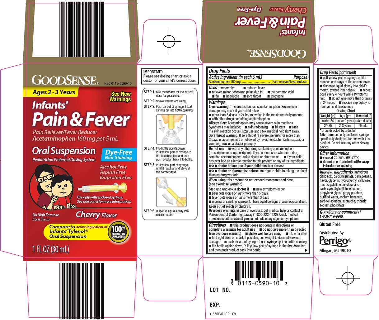 Good Sense Infants' Pain & Fever Carton Image