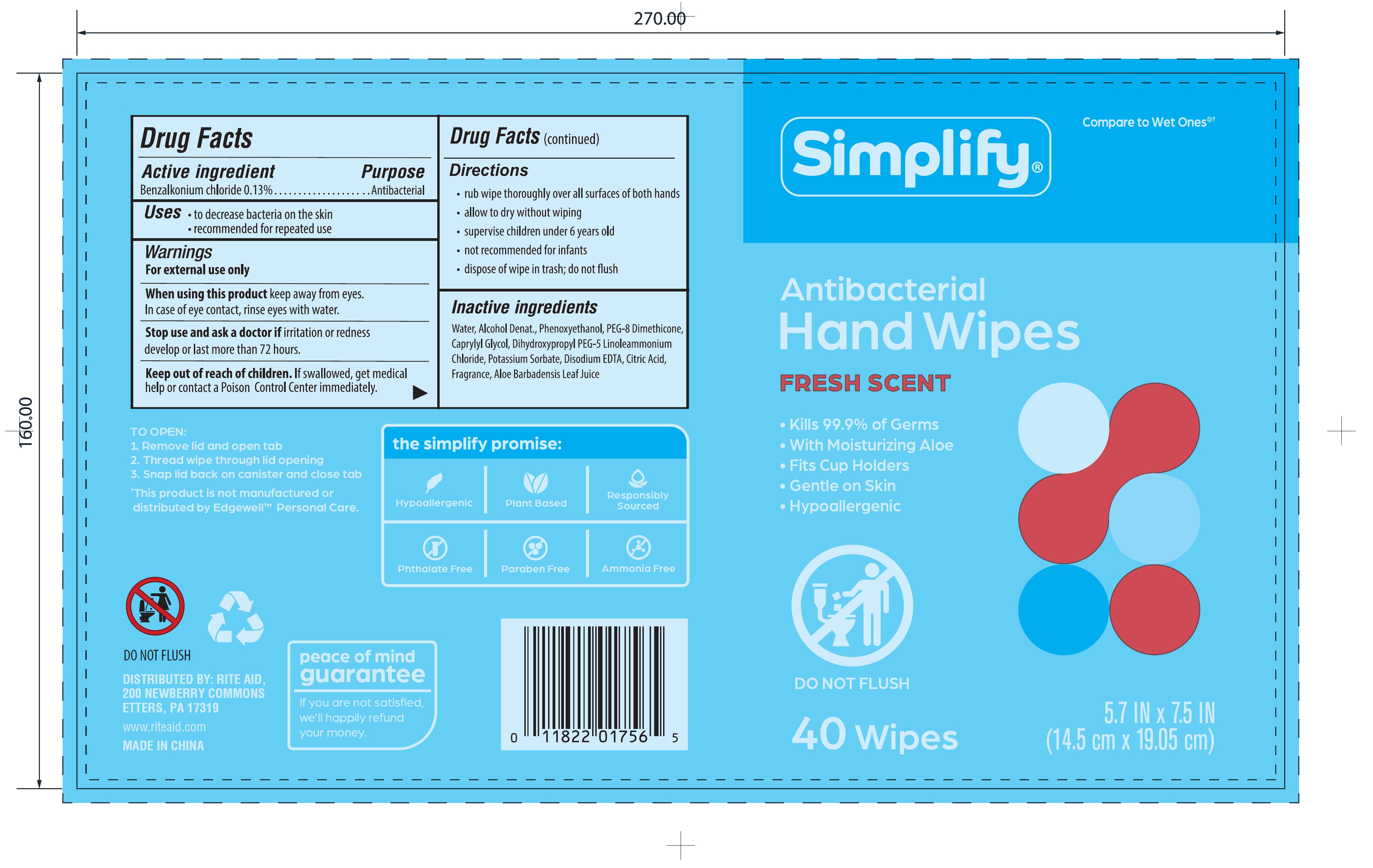 40 Wipes Label