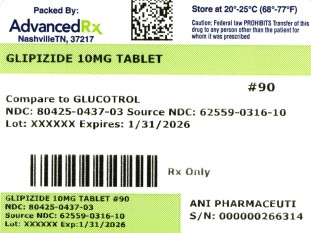 Glipizide 10mg #90