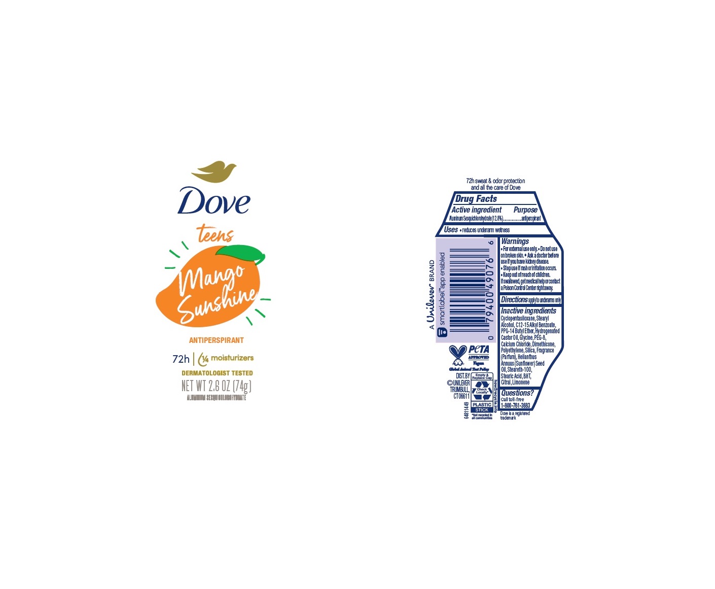 Dove Teens Mango Sunshine AP IS