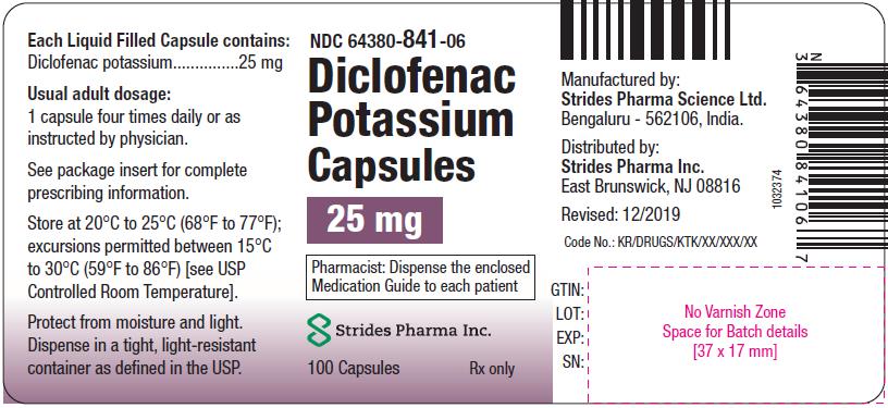 25 mg 100-count Bottle Label