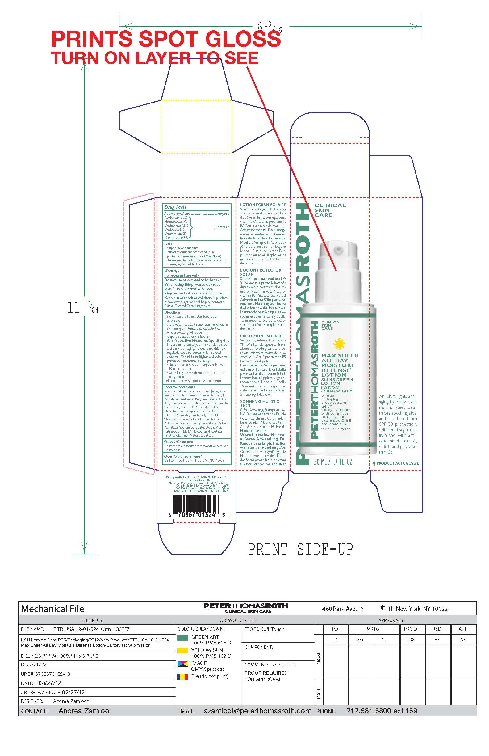 Max Sheer All Day Moisture Defense Carton