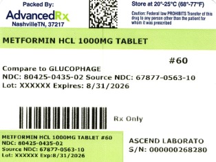 Metformin HCl 1000mg #60