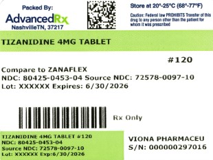 Tizanidine 4mg #120