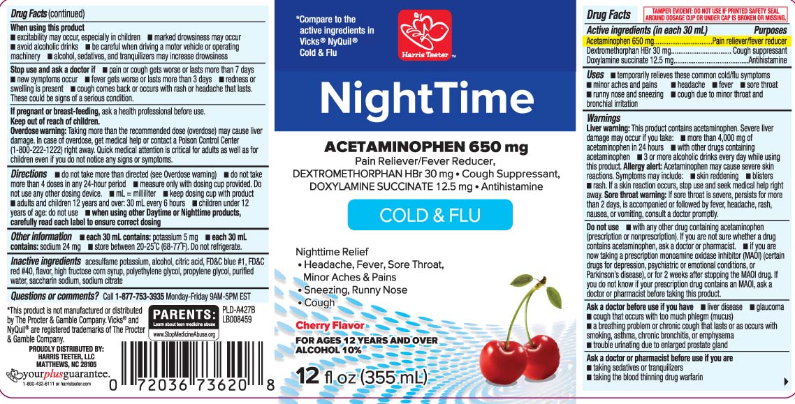 Acetaminophen 650 mg, Dextromethorphan HBr 30 mg, Doxylamine Succinate 12.5 mg