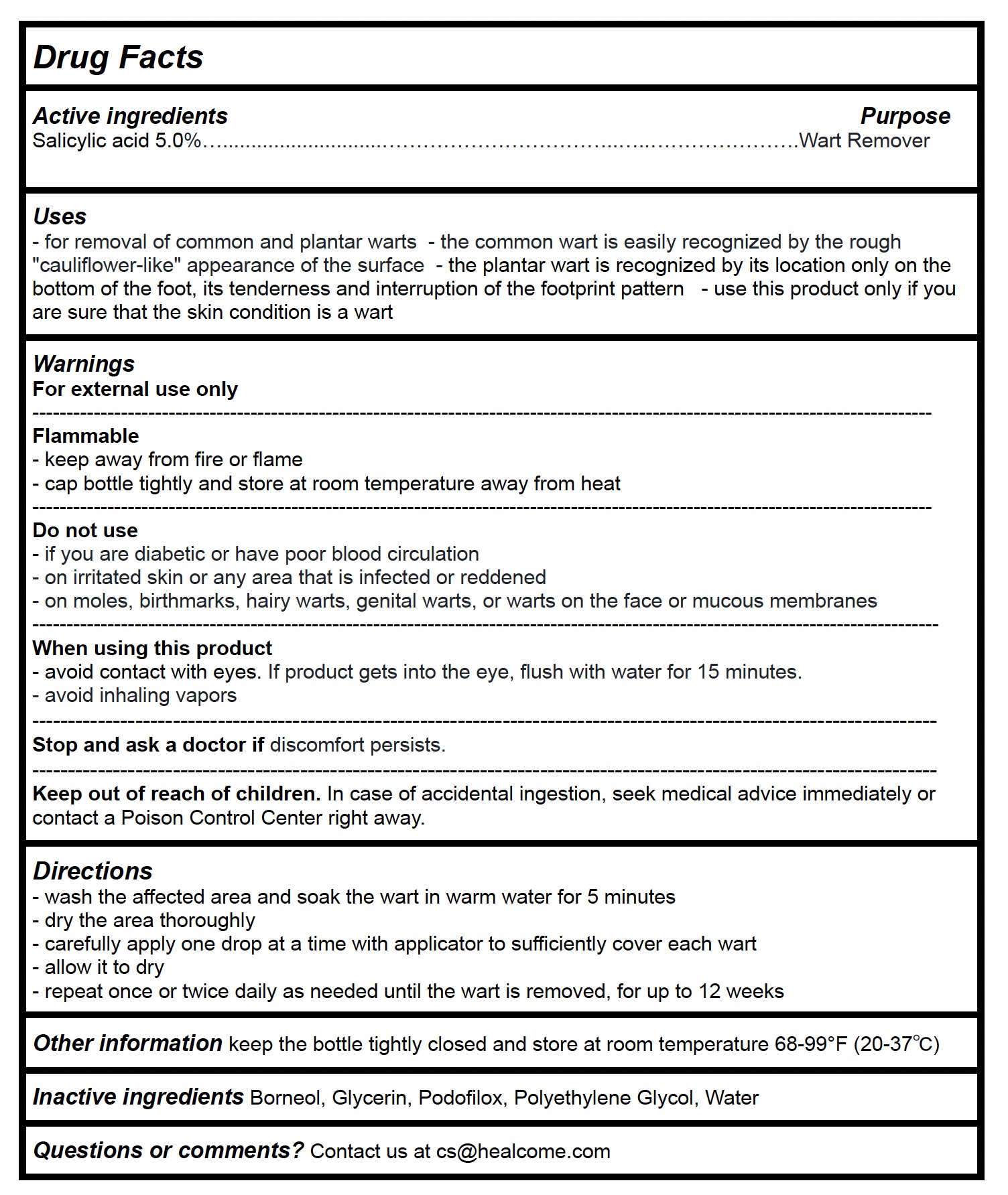 HC01 Drug Facts