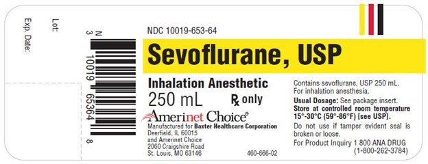 Amerinet Choice Sevoflurane Representative Container Label