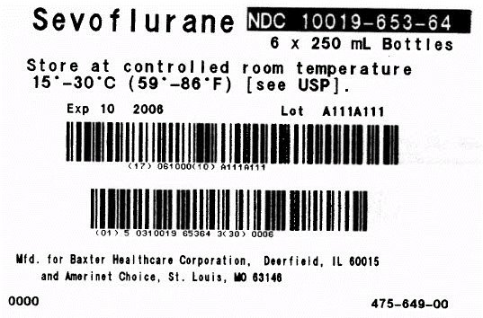 Sevoflurane Amerinet Choice Representative Carton Label