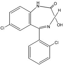 Lorazepam Structural Formula