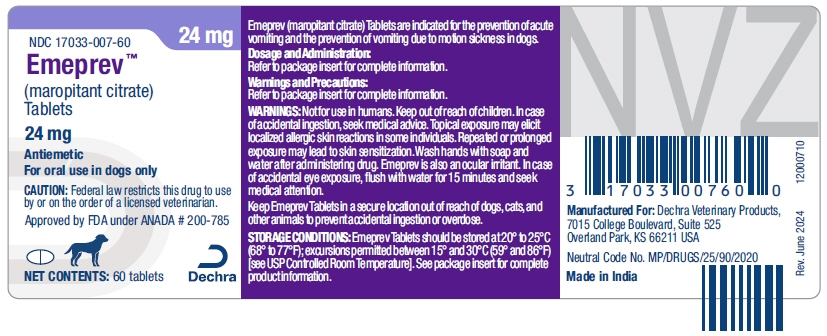 PRINCIPAL DISPLAY PANEL - 24 mg Tablet Bottle Label