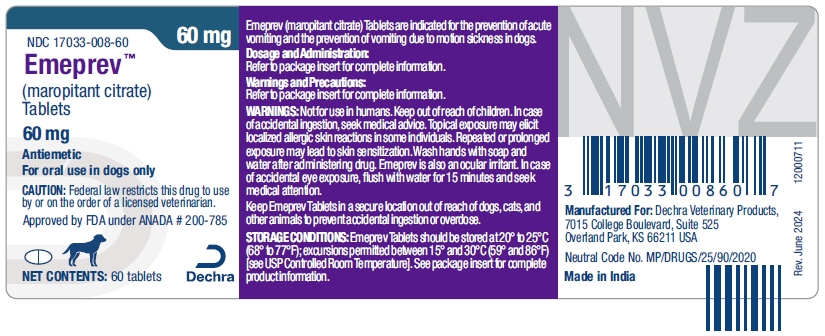 PRINCIPAL DISPLAY PANEL - 60 mg Tablet Bottle Label