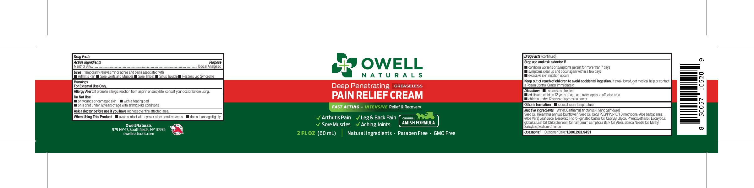 Owell Pain Relief Cream