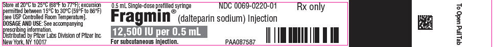 PRINCIPAL DISPLAY PANEL - 0.5 mL Syringe Blister Pack Label