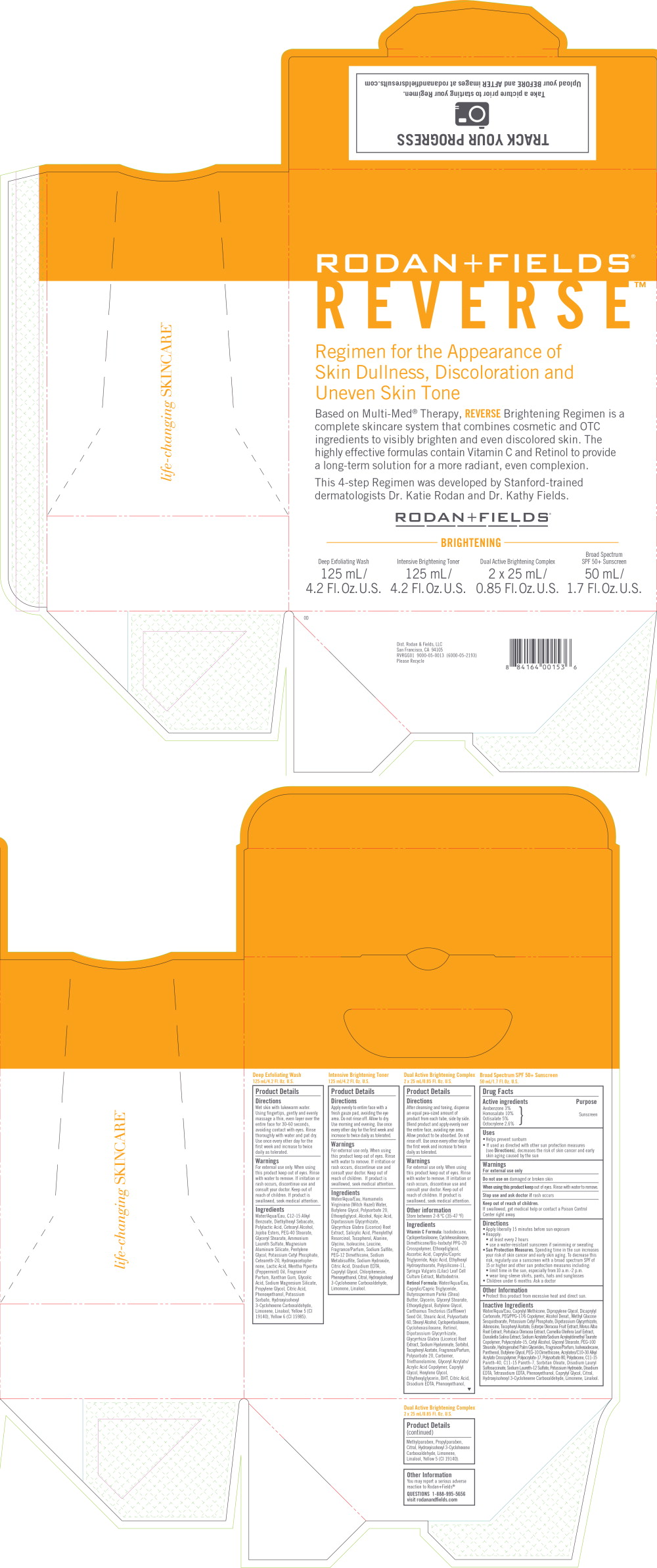 Principal Display Panel - Rodan Fields Reverse Carton Label
