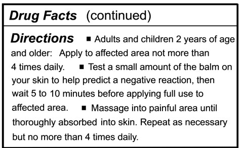 Homeopathic Pain Relief Balm_Dosage and Administration Section