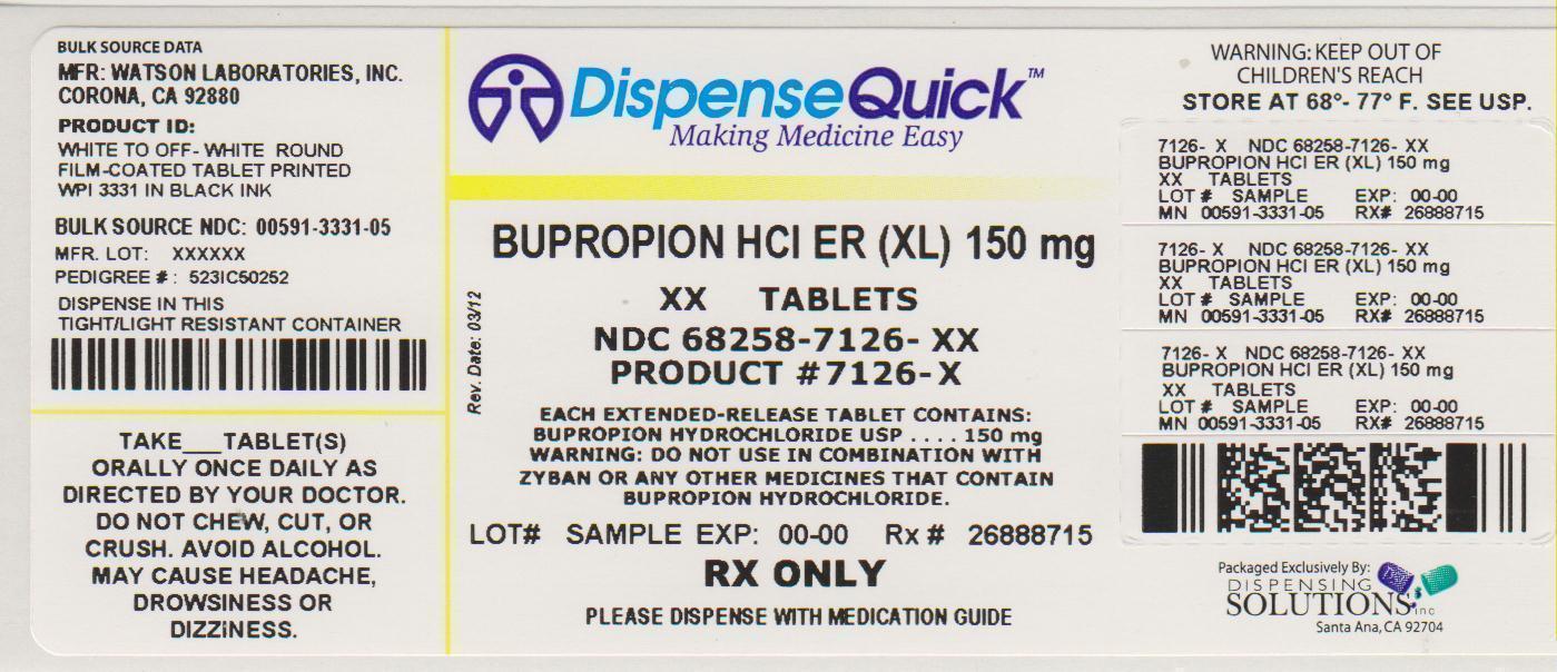 NDC: <a href=/NDC/0591-3331-30>0591-3331-30</a>
BuPROPion Hydrochloride
Extended-Release Tablets (XL)
150 mg
30 Tablets 
Rx Only