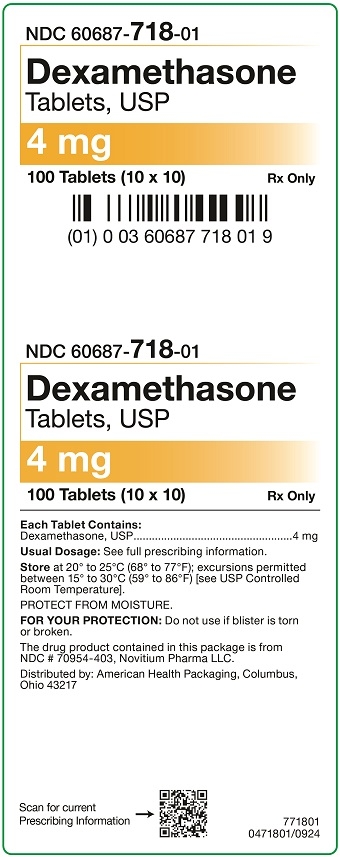 4mg Dexamethasone Tablets USP Carton