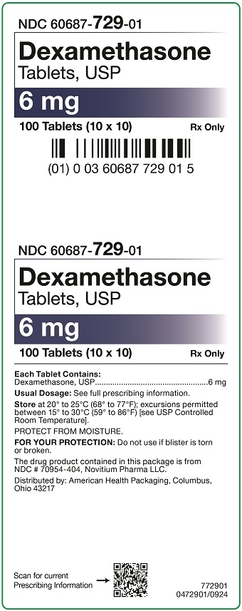 6mg Dexamethasone Tablets USP Carton