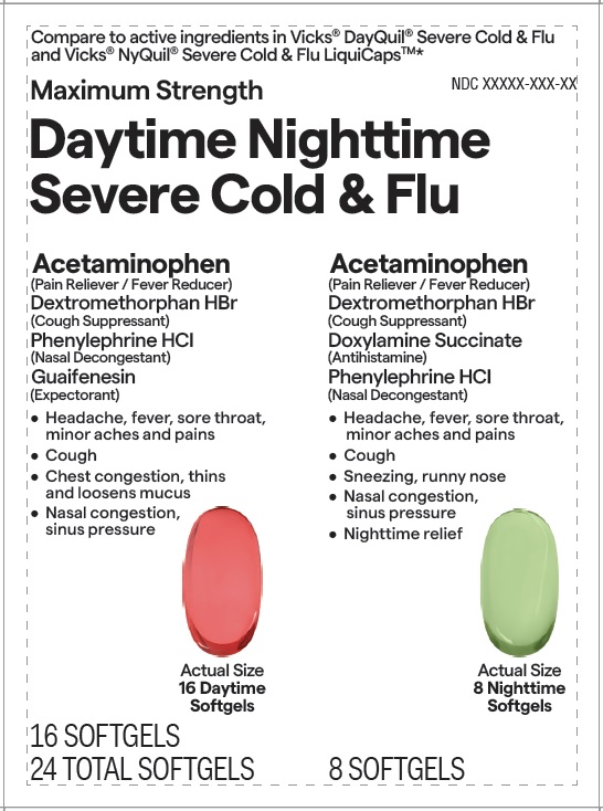 627T Daytime Nighttime Severe Cold and Flu Softgels 24ct_IFC