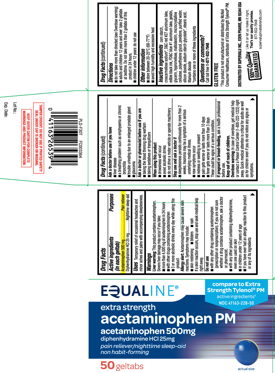 Acetaminophen 500 mg, Diphenhydramine HCI 25 mg