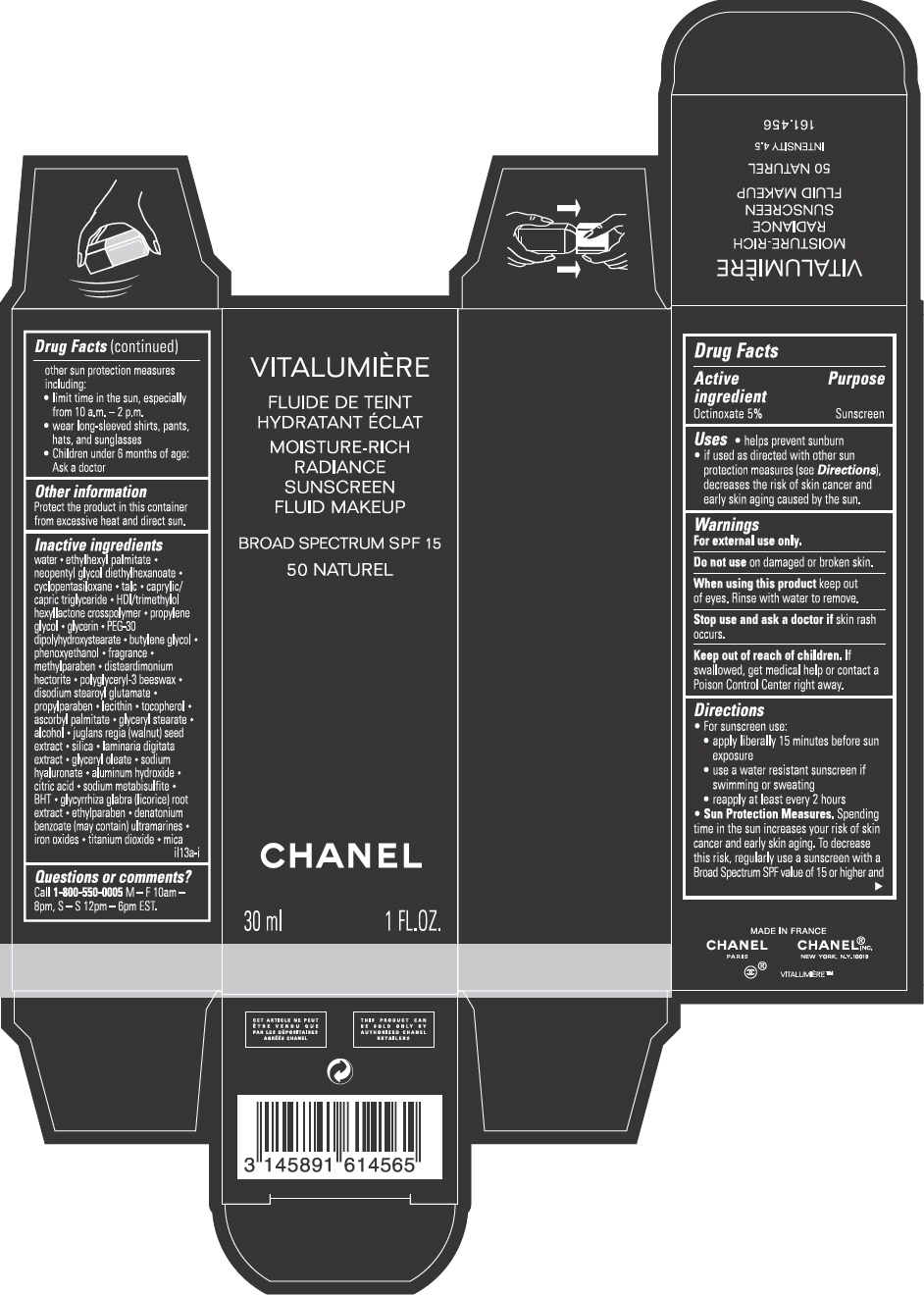 PRINCIPAL DISPLAY PANEL - 30 mL Bottle Carton - 50 Naturel