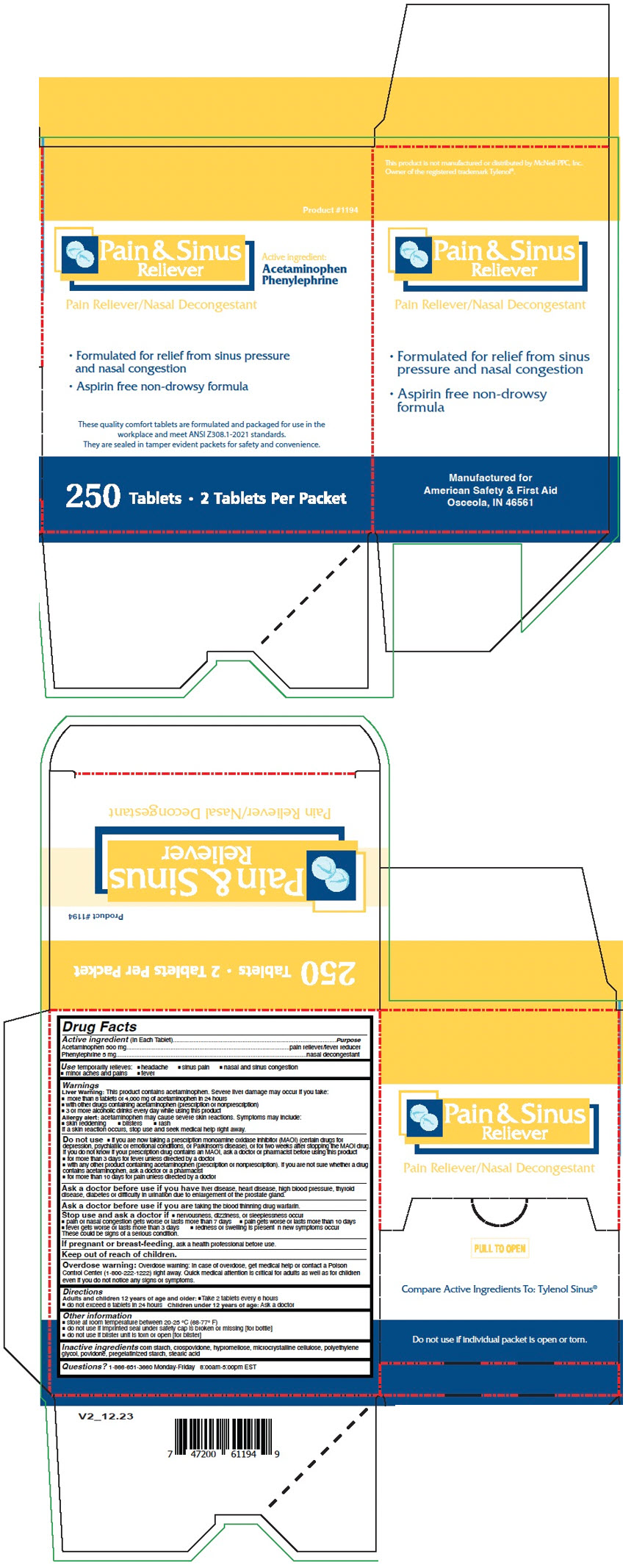 PRINCIPAL DISPLAY PANEL -  250 Tablet Packet Box