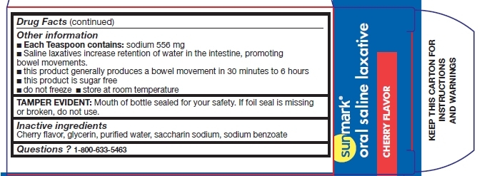 Sunmark Oral Saline Laxative Cherry Flavor Drug Facts Continued