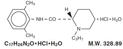 Ropivacaine Hydrochloride Chemical Structure