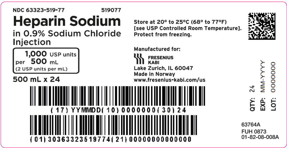 PACKAGE LABEL – PRINCIPAL DISPLAY – Heparin Sodium 500 mL Shipper Label
