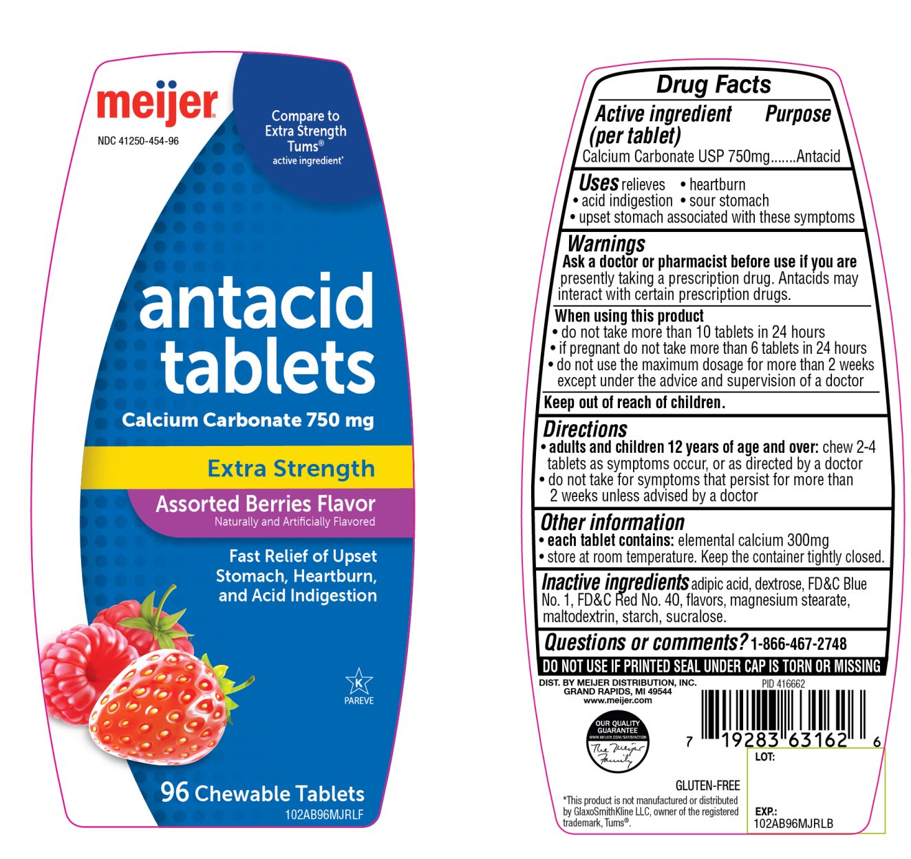 meijer antacid tablets calcium carbonate extra strength