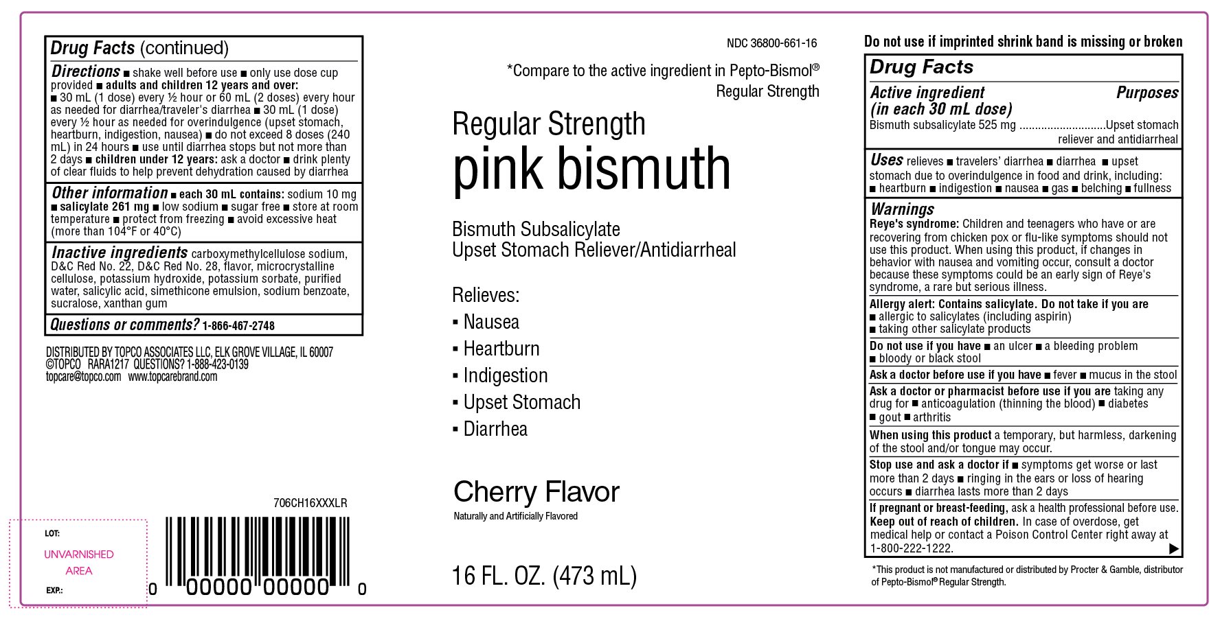 Topcare Regular Strength Pink Bismuth