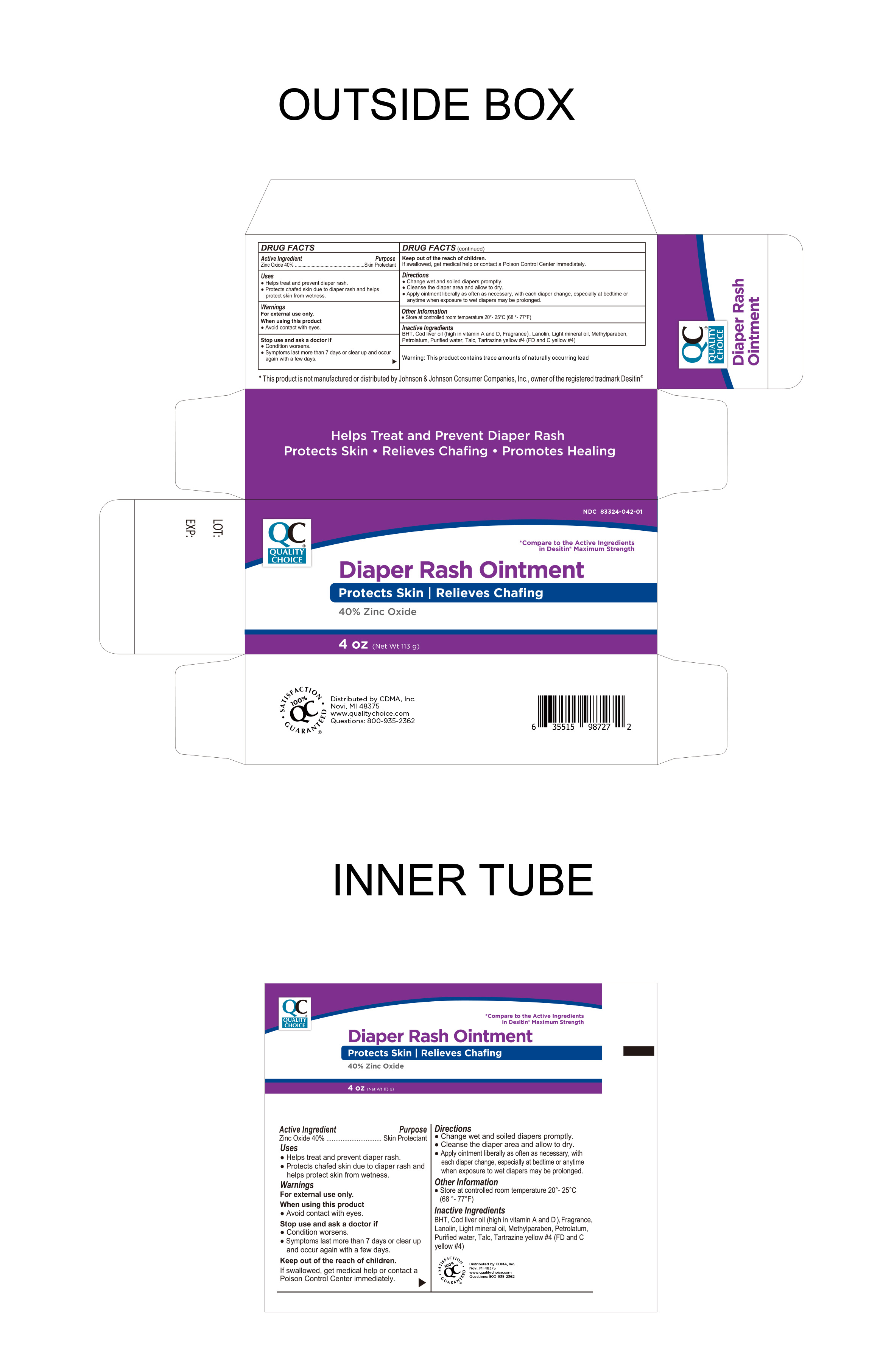 98727 QC DIAPER RASH OINTMENT 4OZ REV10 050624 CDER