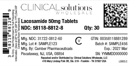 Lacosamide 50mg tablets 30ct blister pack