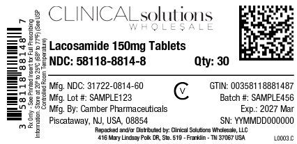 Lacosamide 150mg tablets 30ct blister pack