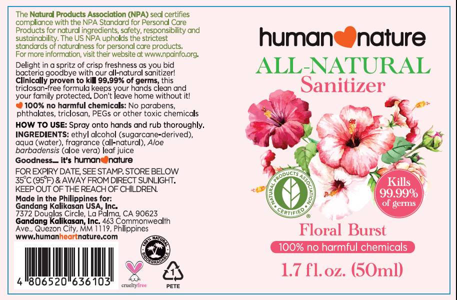 All-Natural Sanitizer Floral Burst PDP