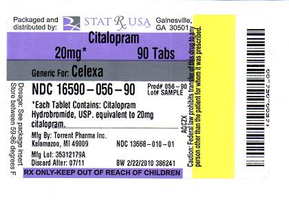 CITALOPRAM 20 MG LABEL IMAGE