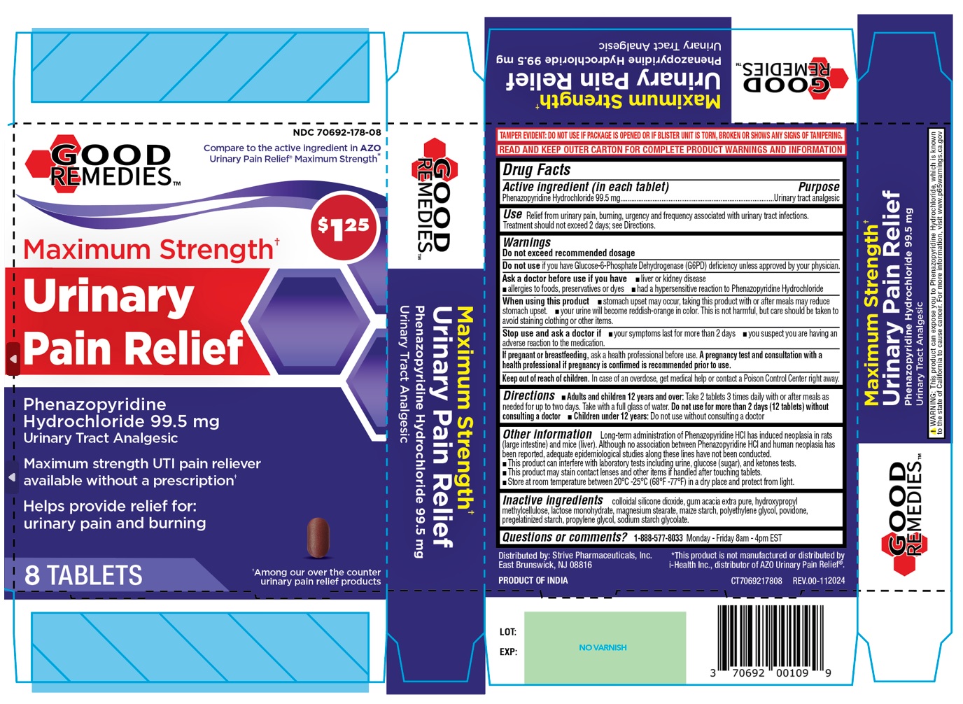 Good Remedies Maximum Strength Urinary Pain Relief Caplet